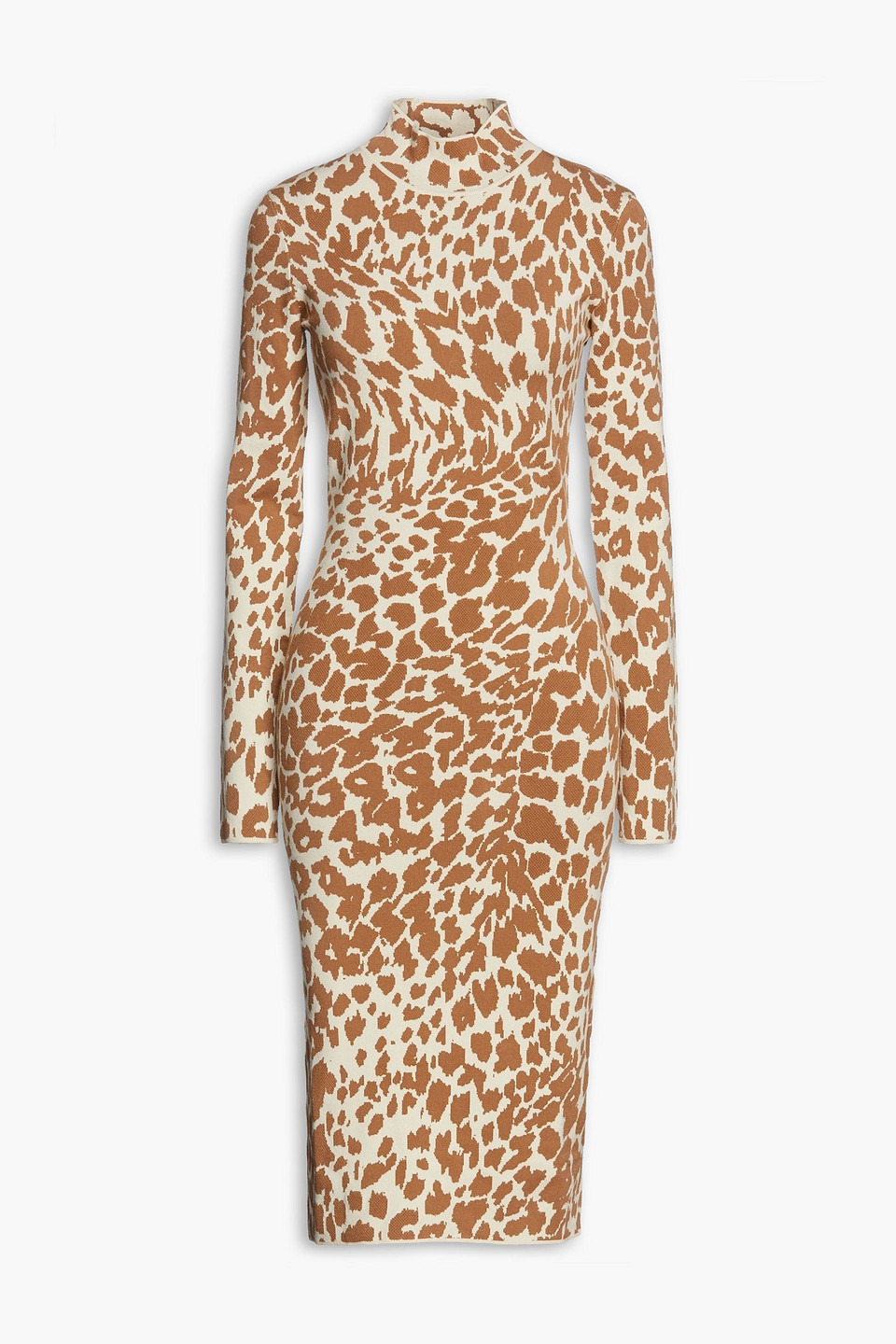 Just Cavalli Jacquard-knit Midi Dress In Animal Print