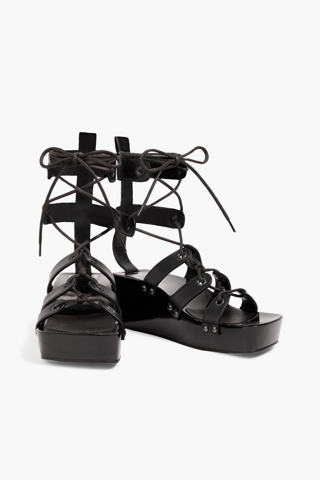 RABANNE Lace-up leather platform sandals