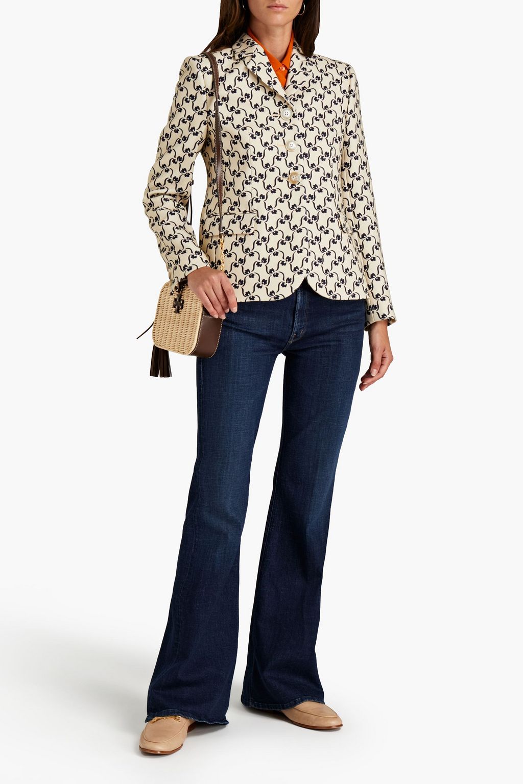 TORY BURCH جاكيت من التويل مزينة بطبعة