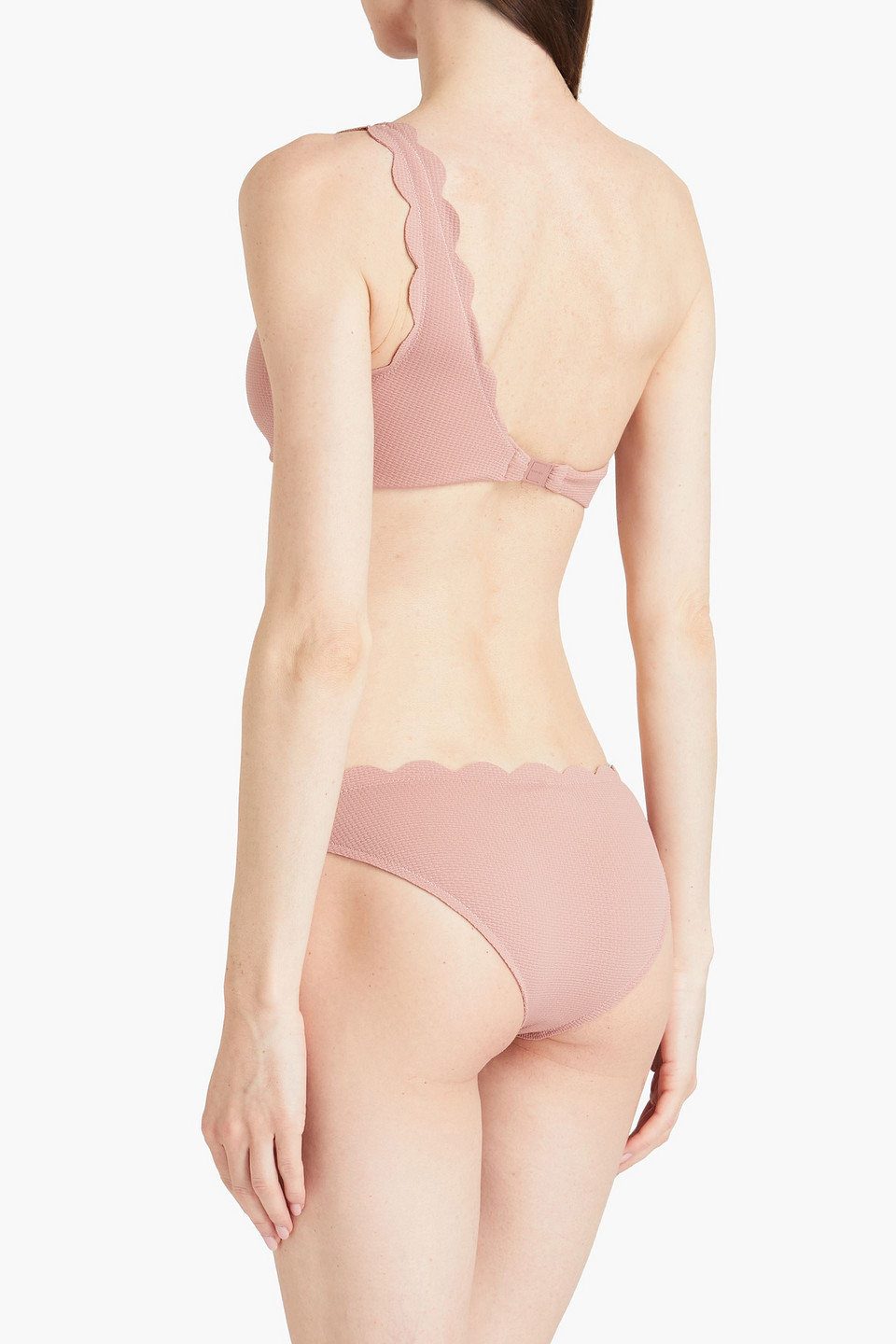 MARYSIA SANTA BARBARA TEXTURED STRETCH-CREPE MID-RISE BIKINI BRIEFS 3074457345636323129