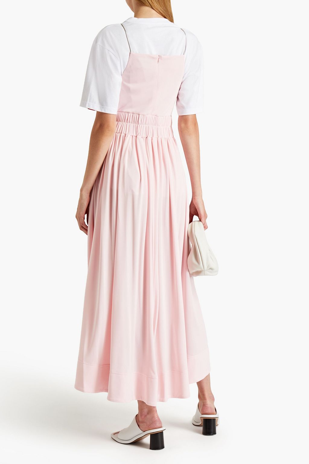3.1 PHILLIP LIM 개더 디테일 저지 미디 드레스