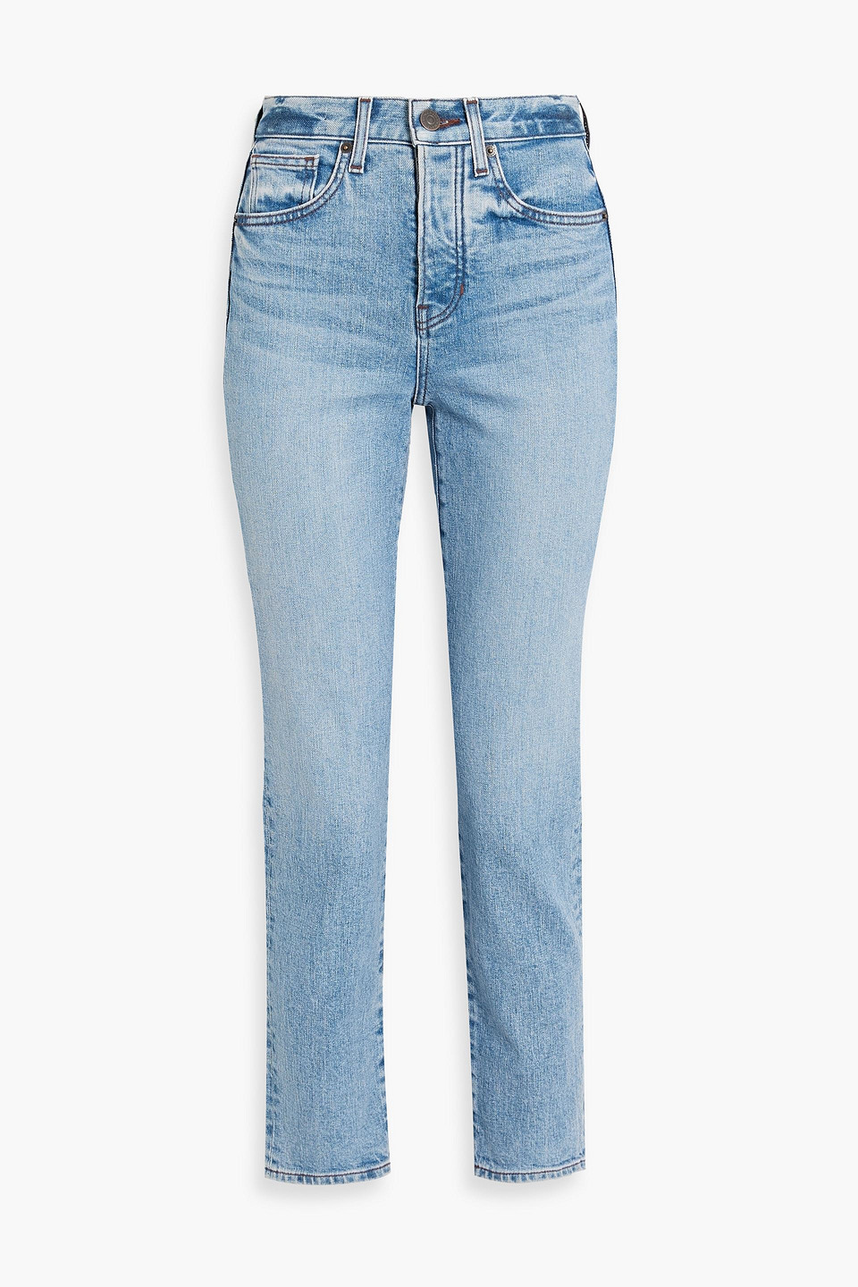 Ryleigh cropped high-rise straight-leg jeans