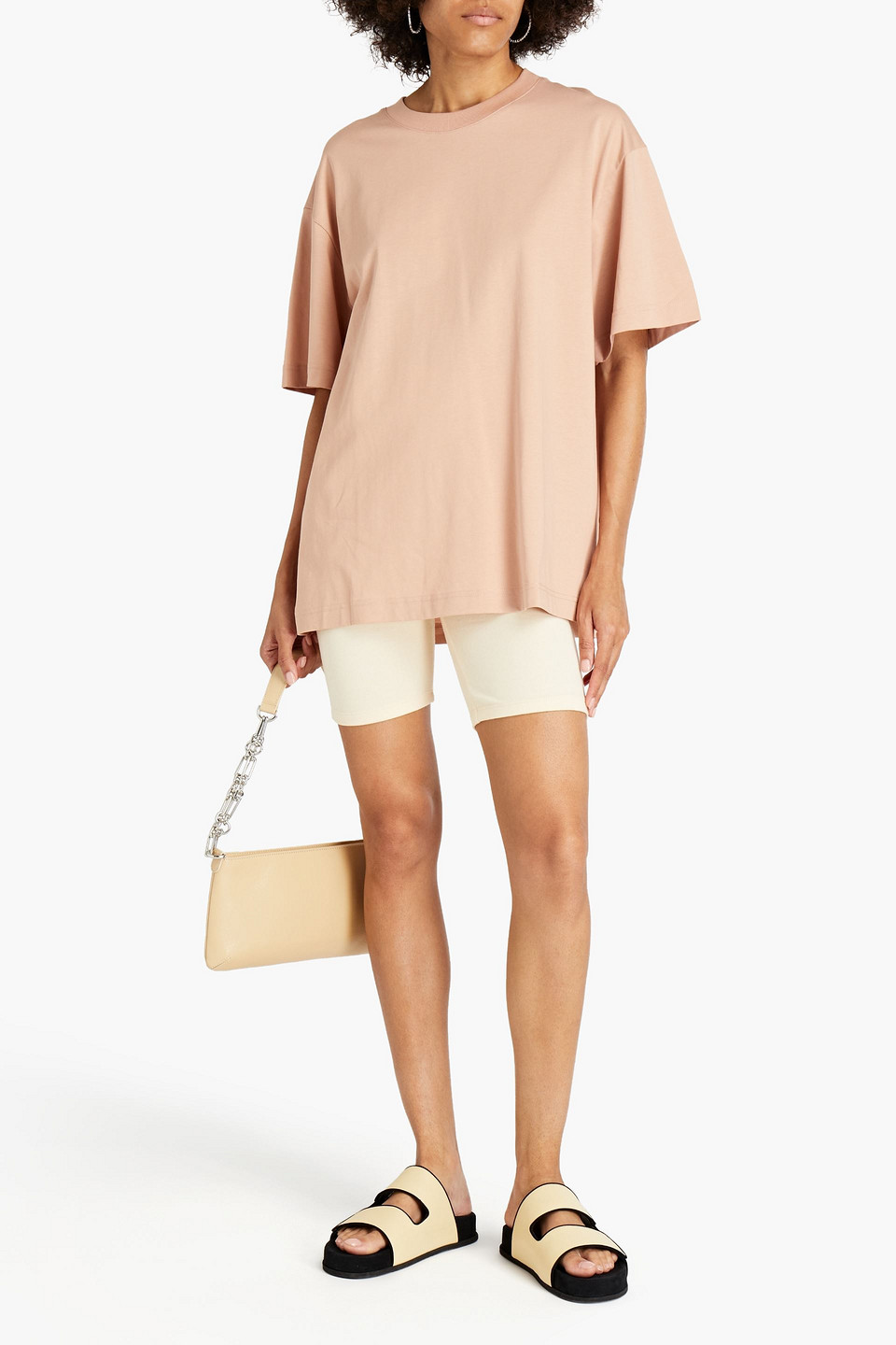 Samsoe & Samsoe Lionelle Oversized Organic Cotton-jersey T-shirt In Neutrals