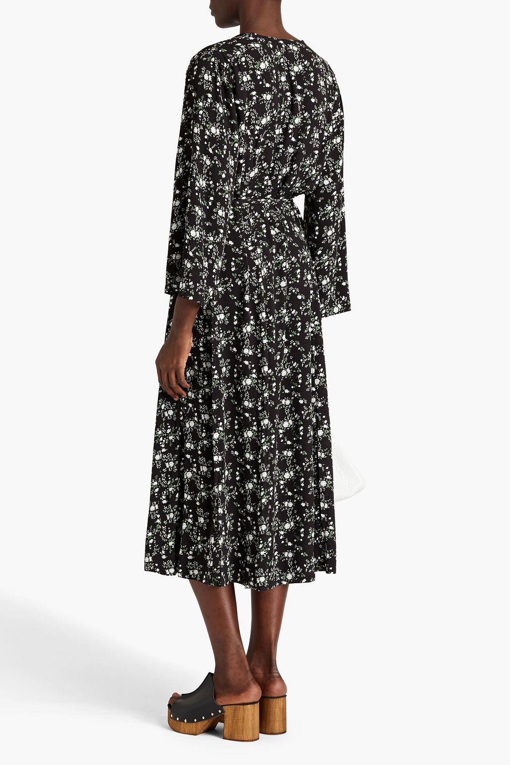 ganni tie front dress