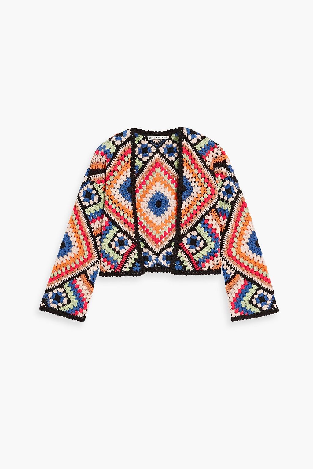 ALICE + OLIVIA Anderson cropped crocheted cotton-blend cardigan | Sale up  to 70% off | THE OUTNET
