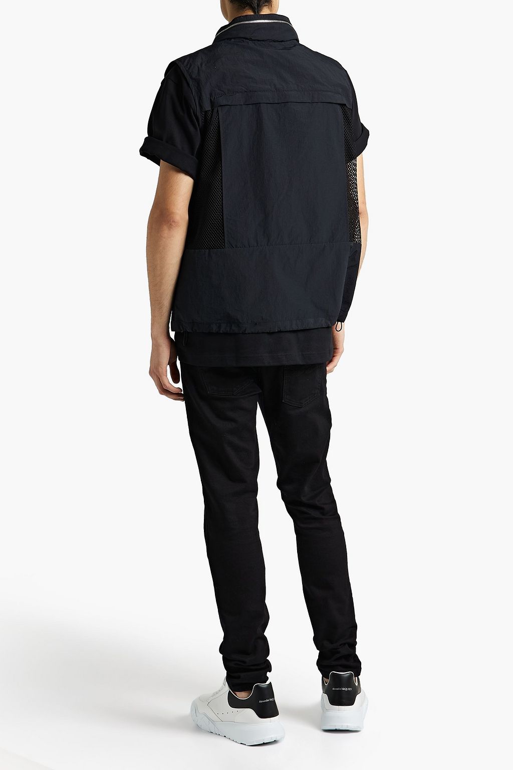 HELMUT LANG Shell and mesh vest