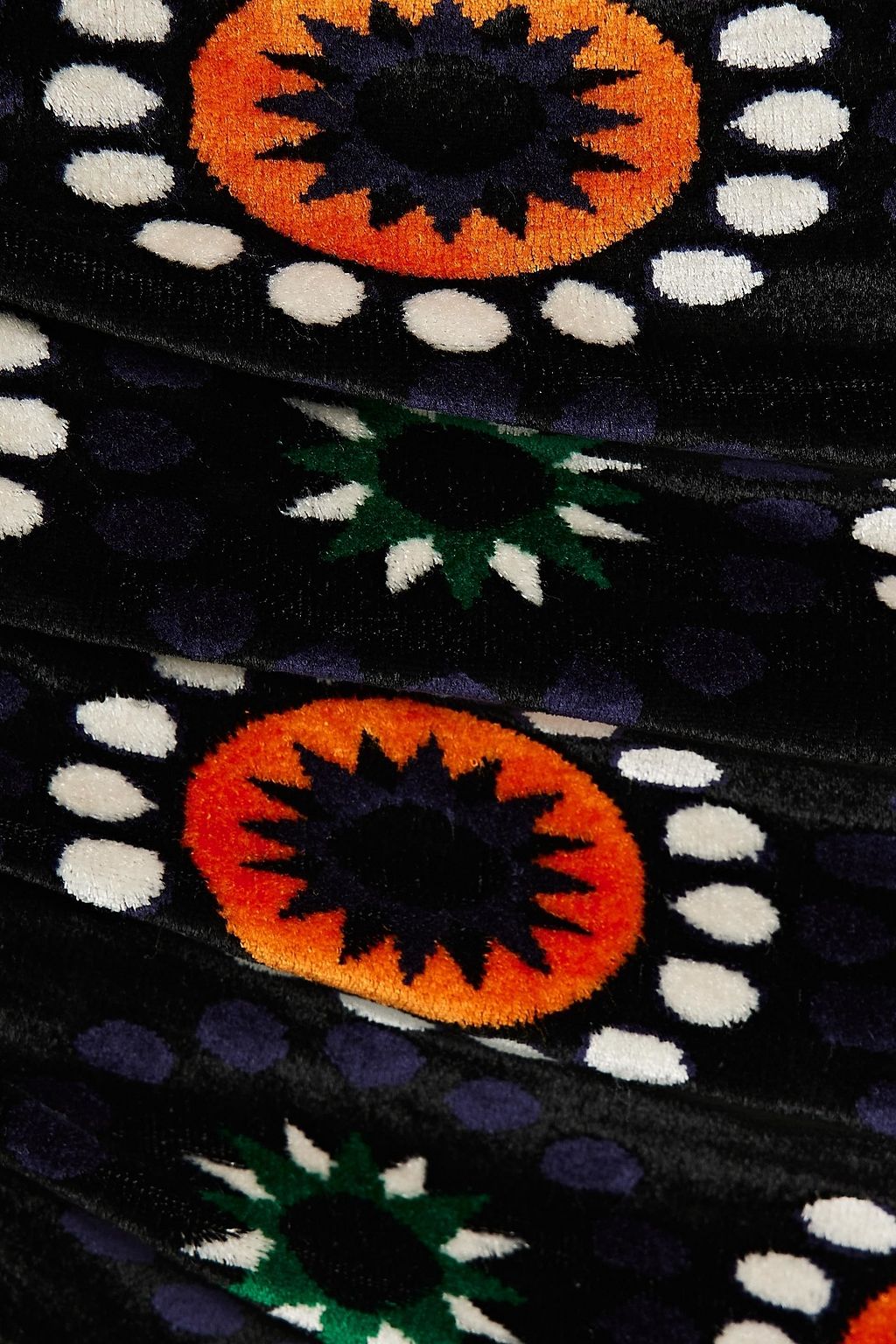 RABANNE Snap-detailed printed velour mini skirt