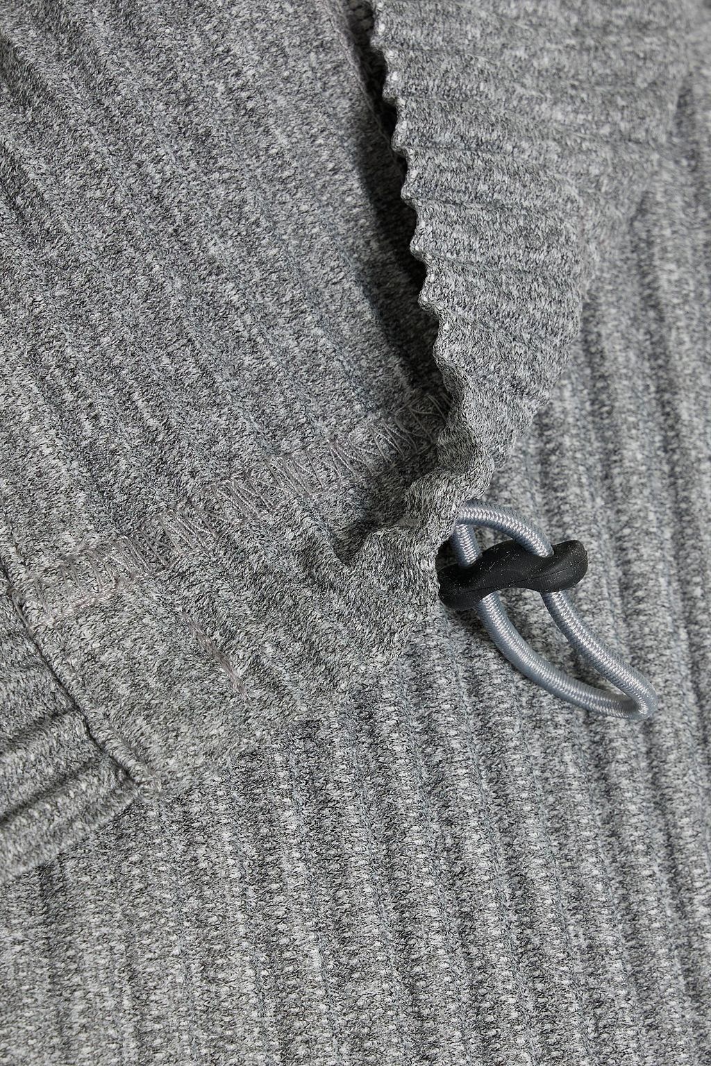 HOMME PLISSÉ BY ISSEY MIYAKE Mélange plissé knitted hoodie
