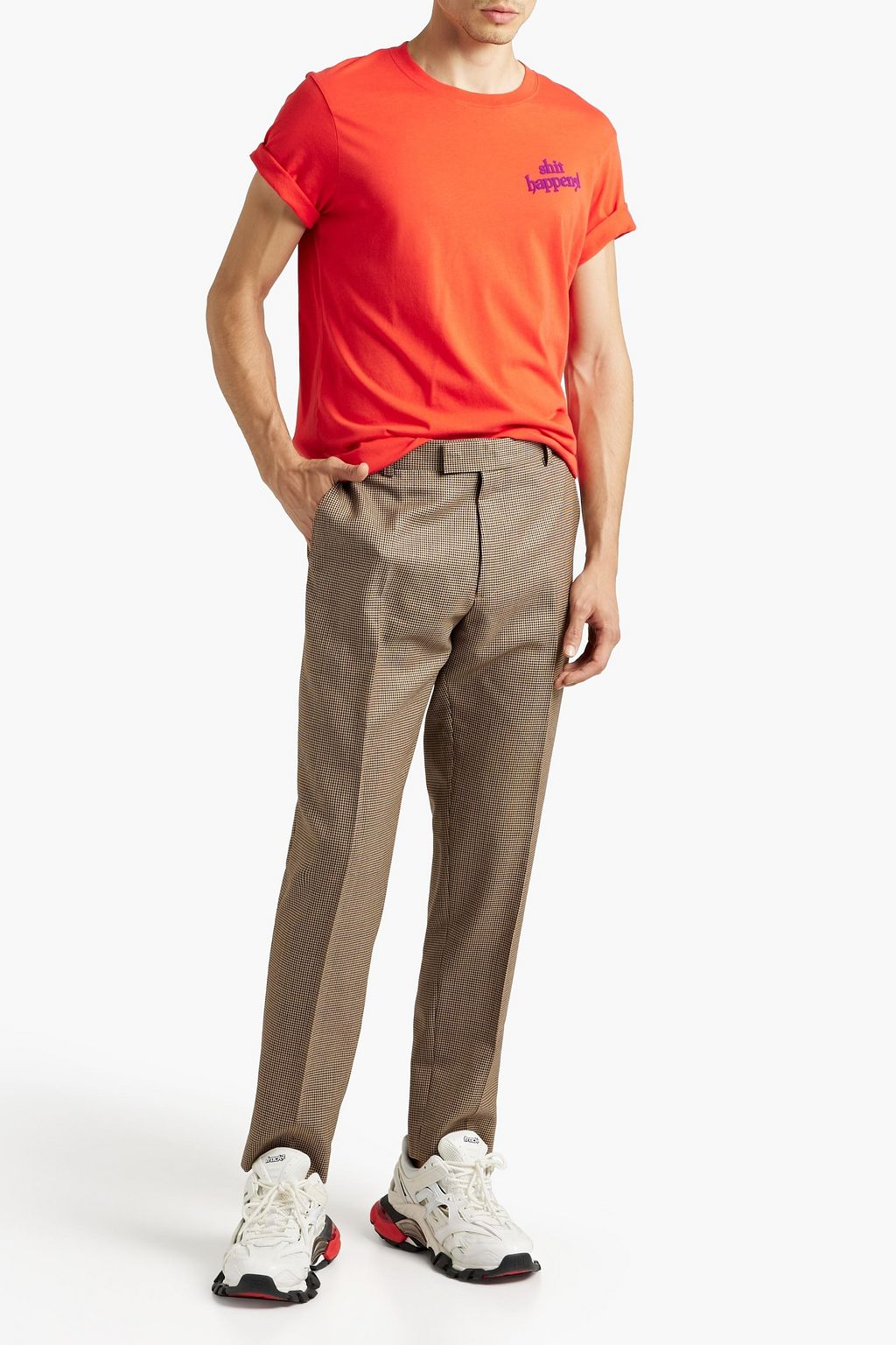 SANDRO Houndstooth wool pants