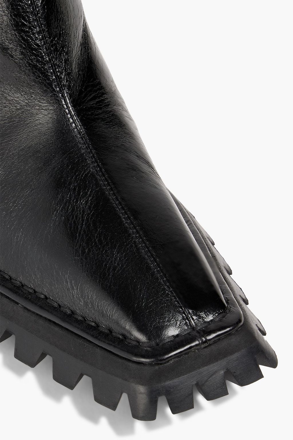 ALEXANDER WANG Parker cracked-leather knee boots
