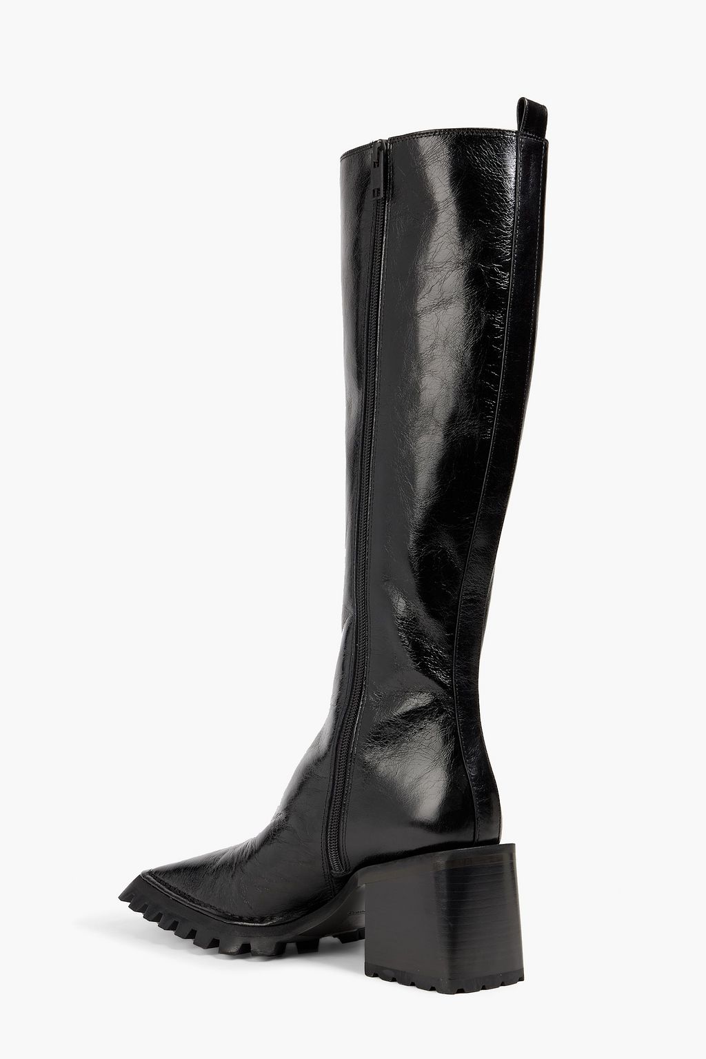 ALEXANDER WANG Parker cracked-leather knee boots