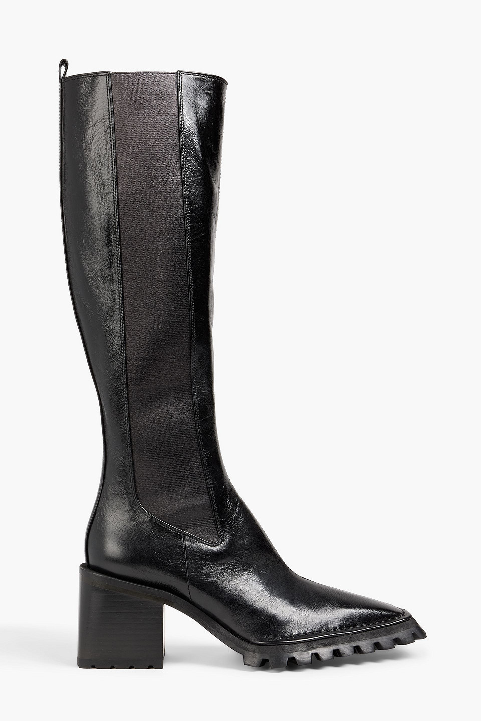 Alexander Wang Parker Cracked-leather Knee Boots In Black | ModeSens