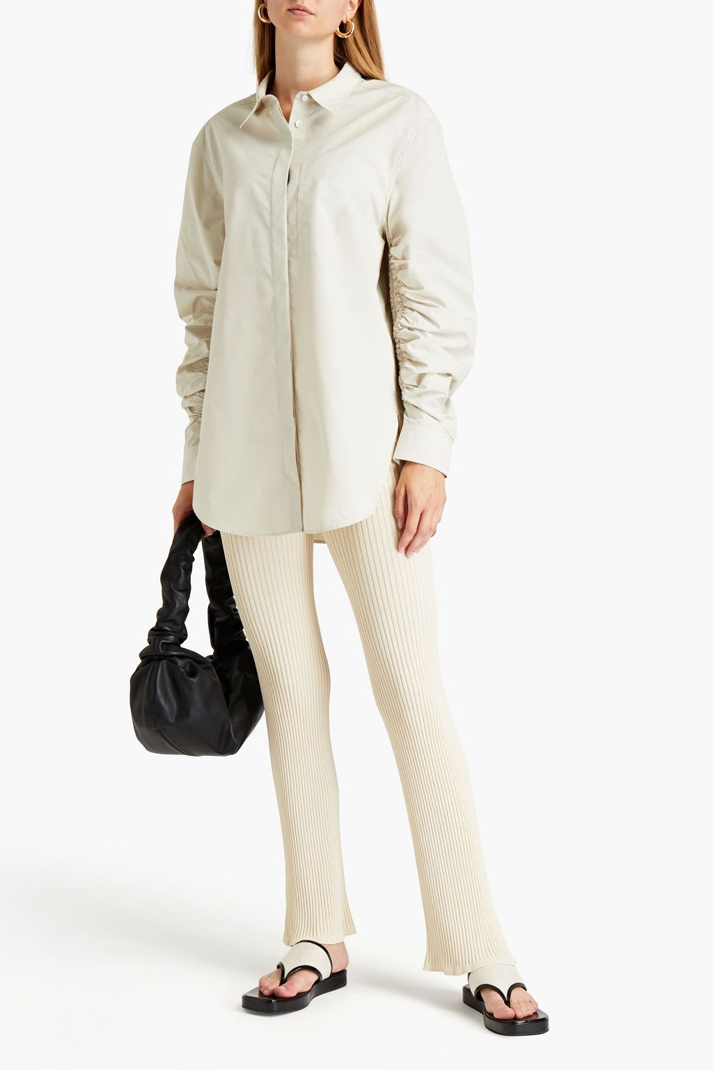 ruched poplin top