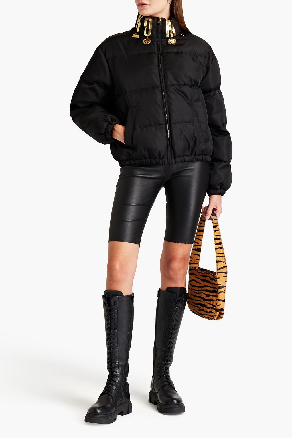 MOSCHINO Gesteppte Shelljacke mit Logoprint