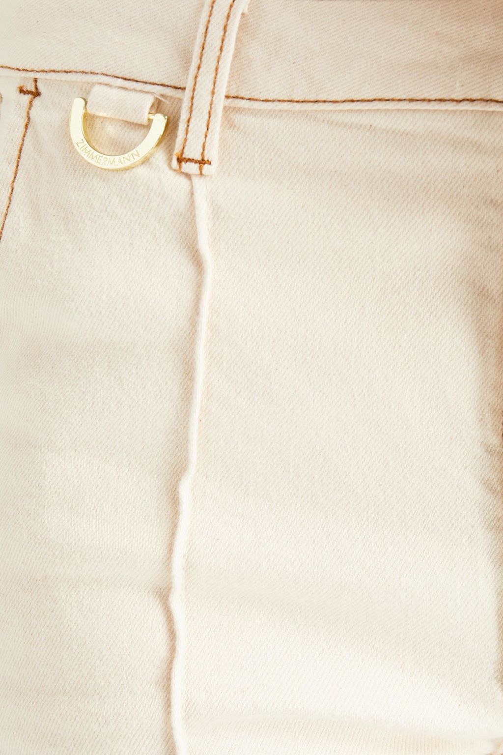 ZIMMERMANN Embroidered high-rise bootcut jeans