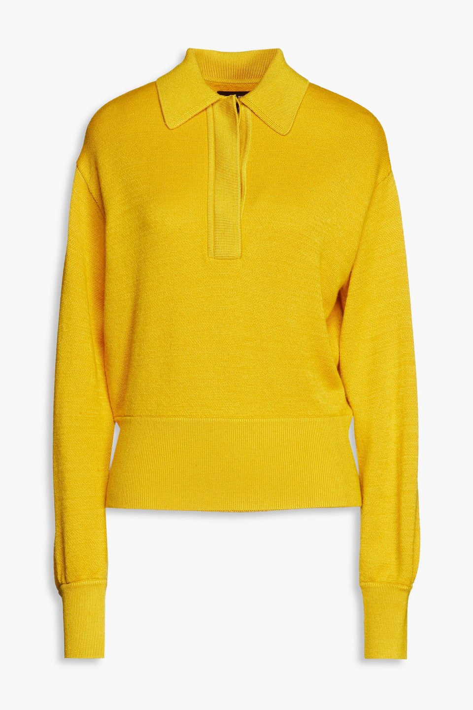 Isabel Marant Heron Wool-blend Polo Sweater In Gelb