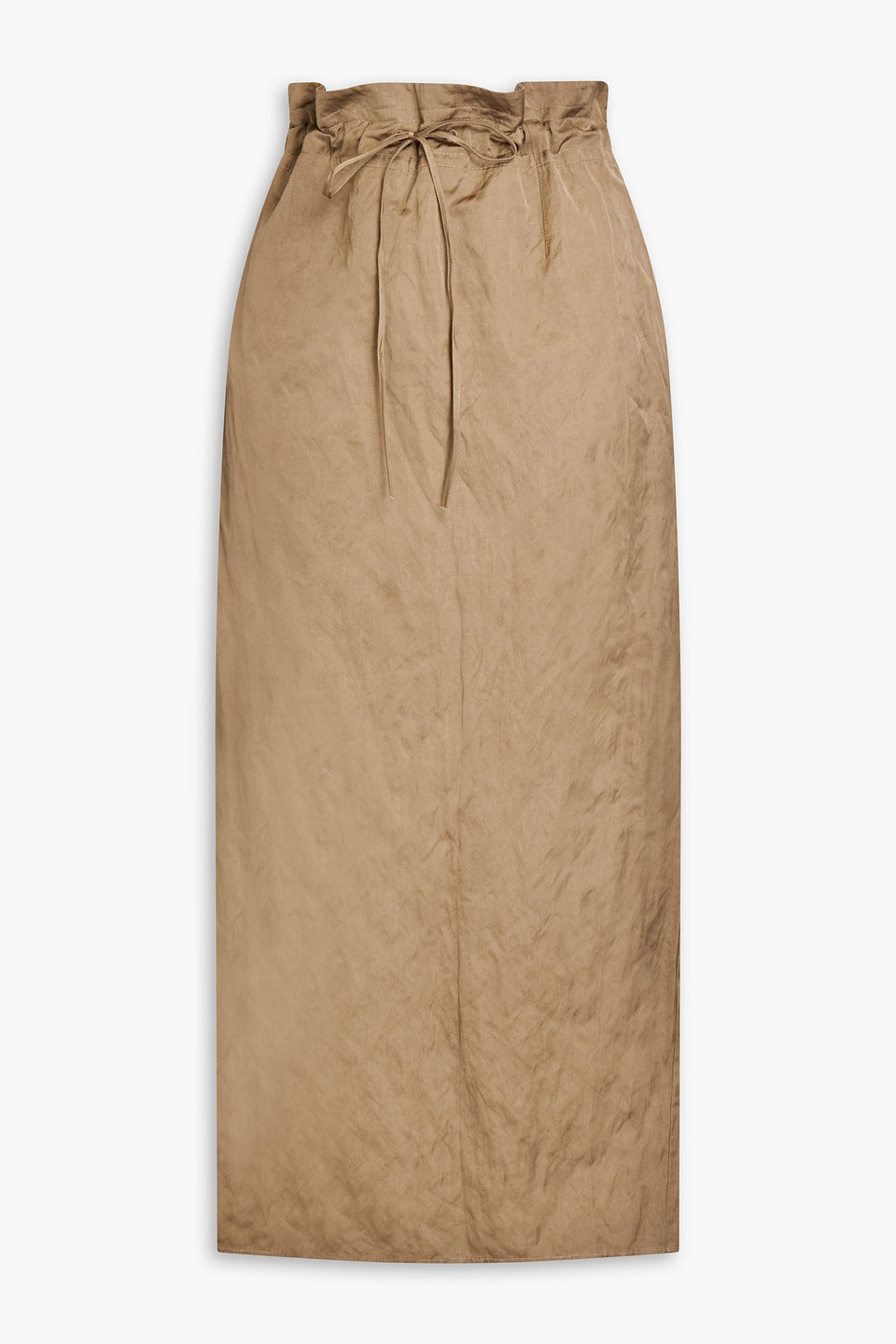jacquemus - la montagne crinkled satin-crepe midi skirt - neutral - fr 32
