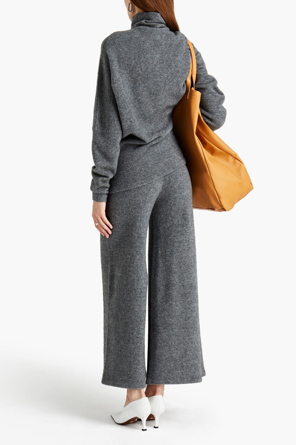 PROENZA SCHOULER Asymmetric mélange knitted turtleneck sweater
