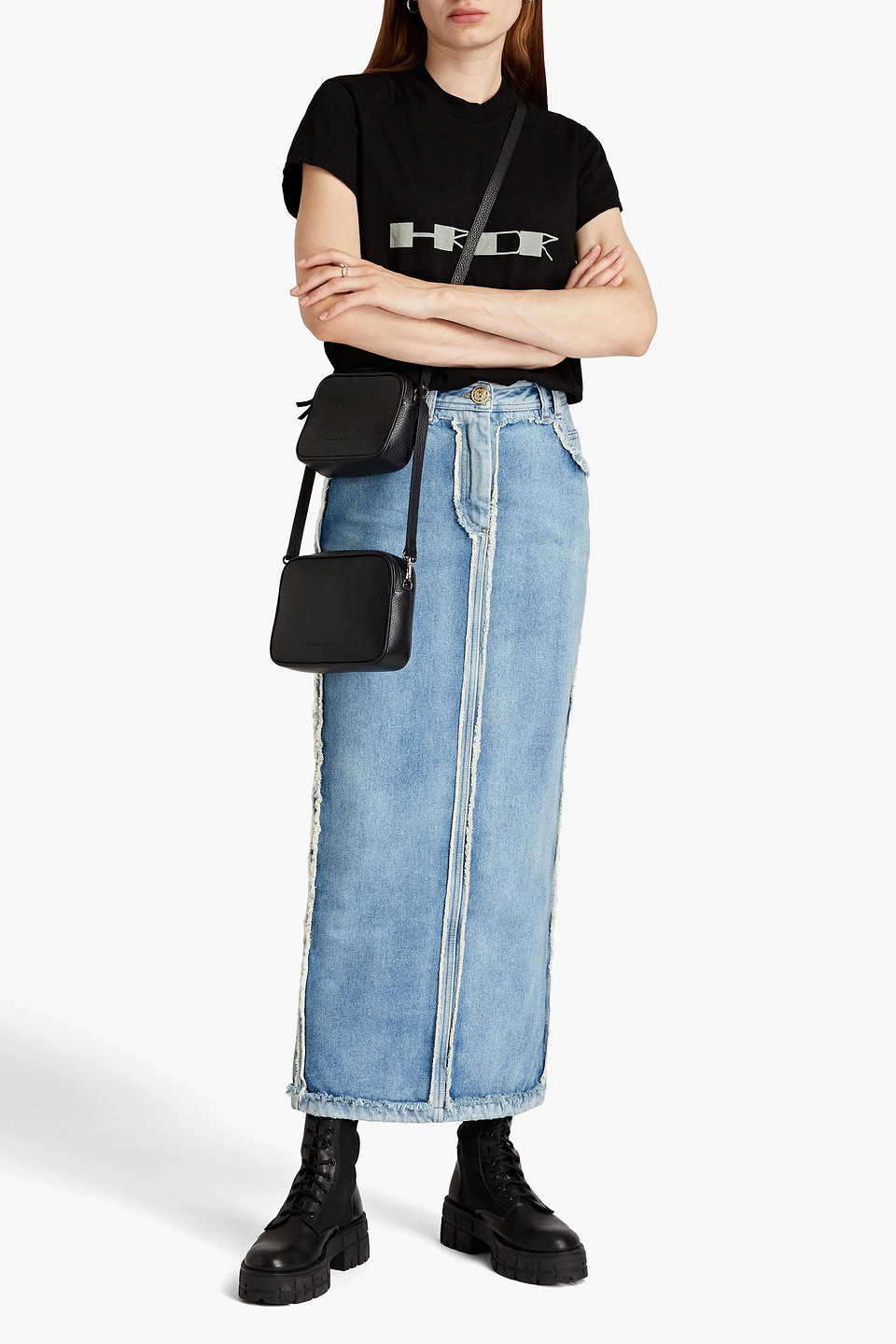 Rick Owens Drkshdw Logo-print Cotton-jersey T-shirt In Black