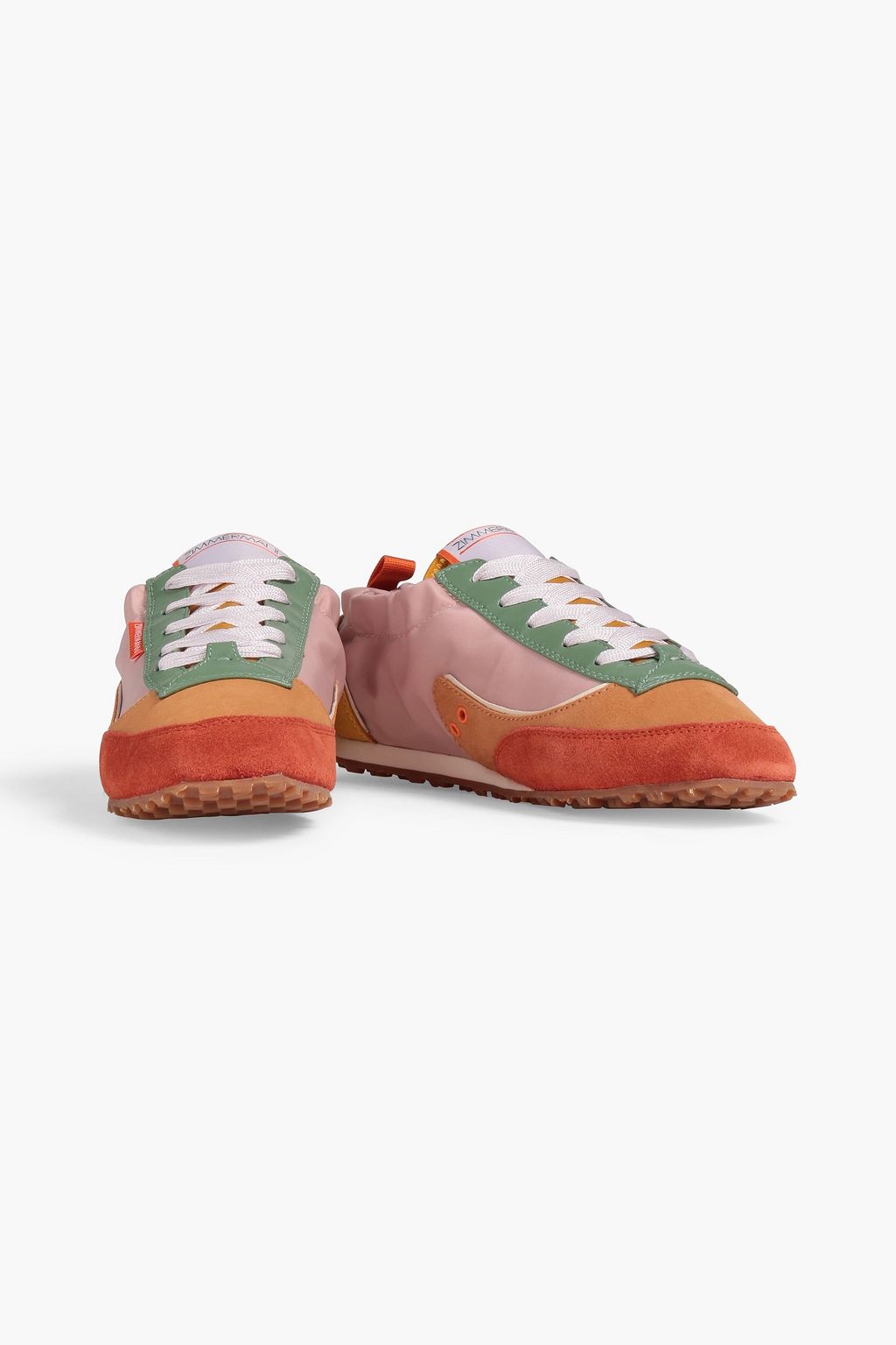 ZIMMERMANN Sneakers aus Shell, Veloursleder und Leder