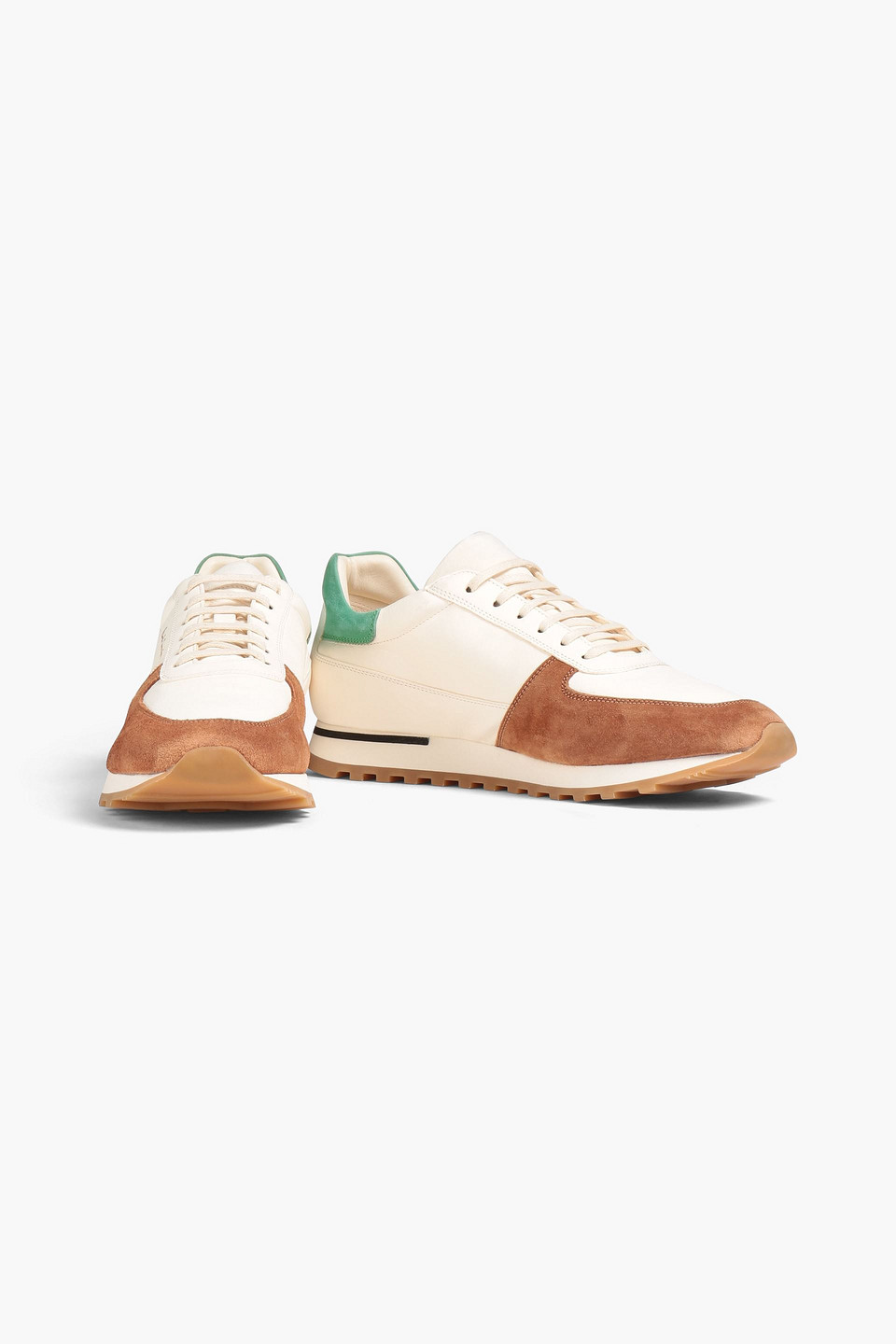 Paul Smith Leather And Suede Trainers In Brown