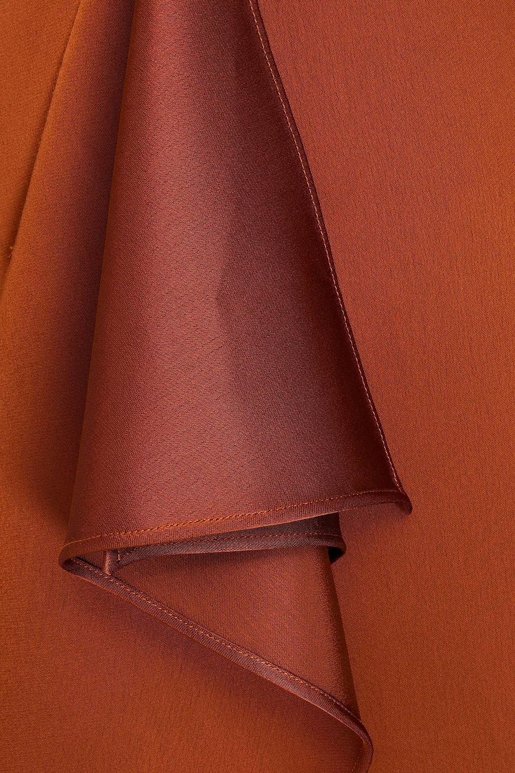 THE ATTICO Draped satin midi skirt
