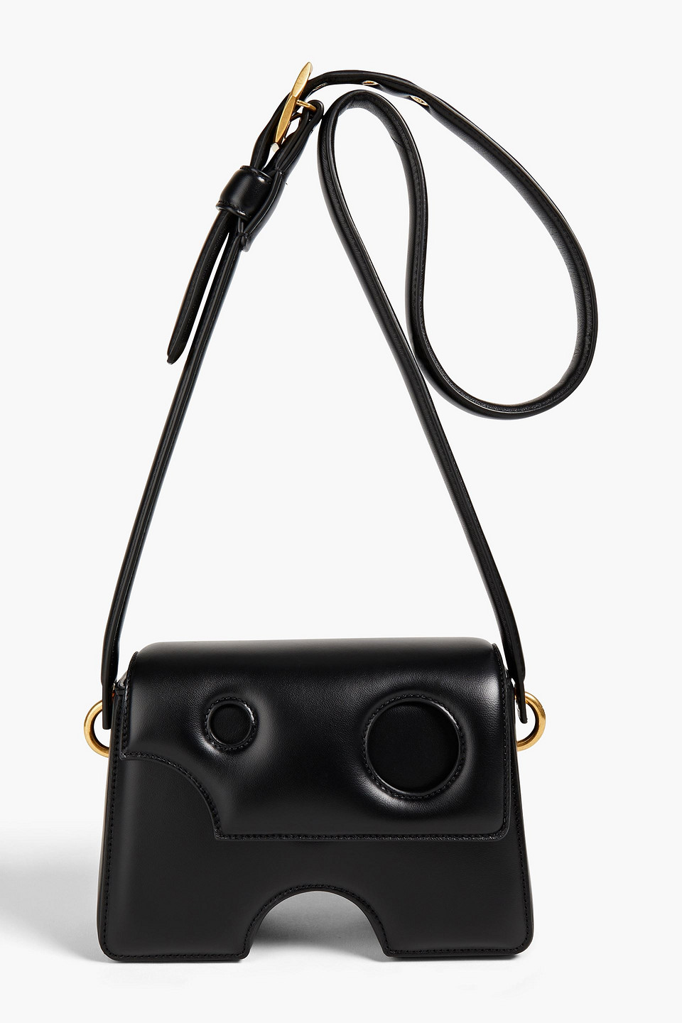 Off-white Cutout Leather Shoulder Bag