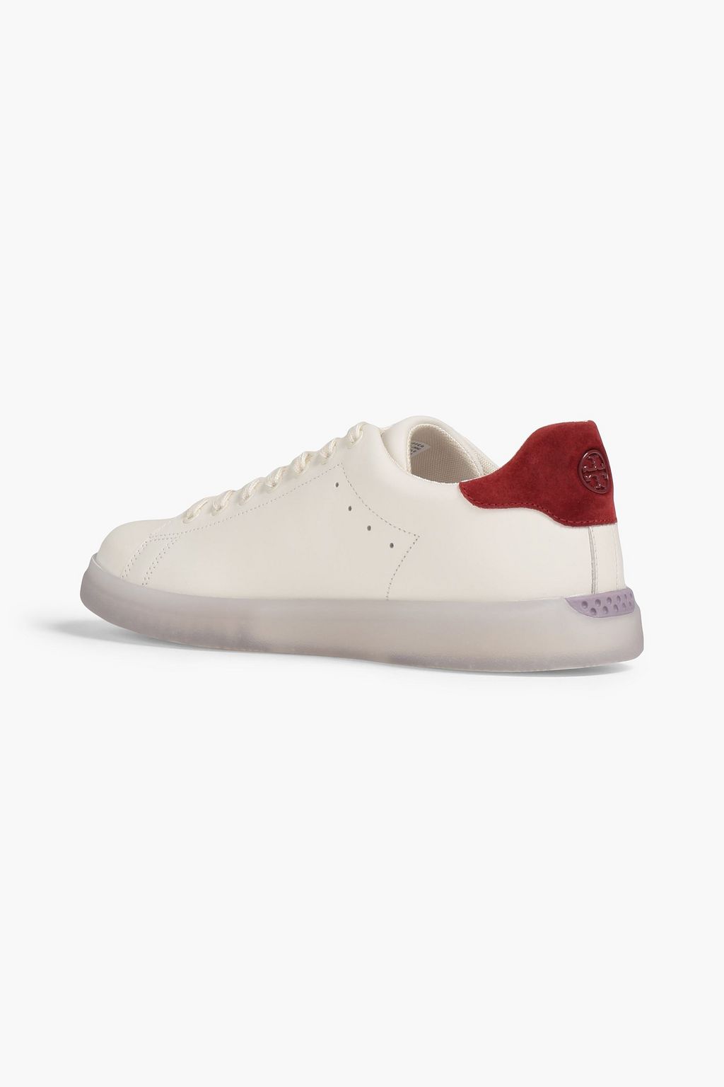 TORY BURCH Zweifarbige Sneakers aus Leder mit Velourslederbesatz