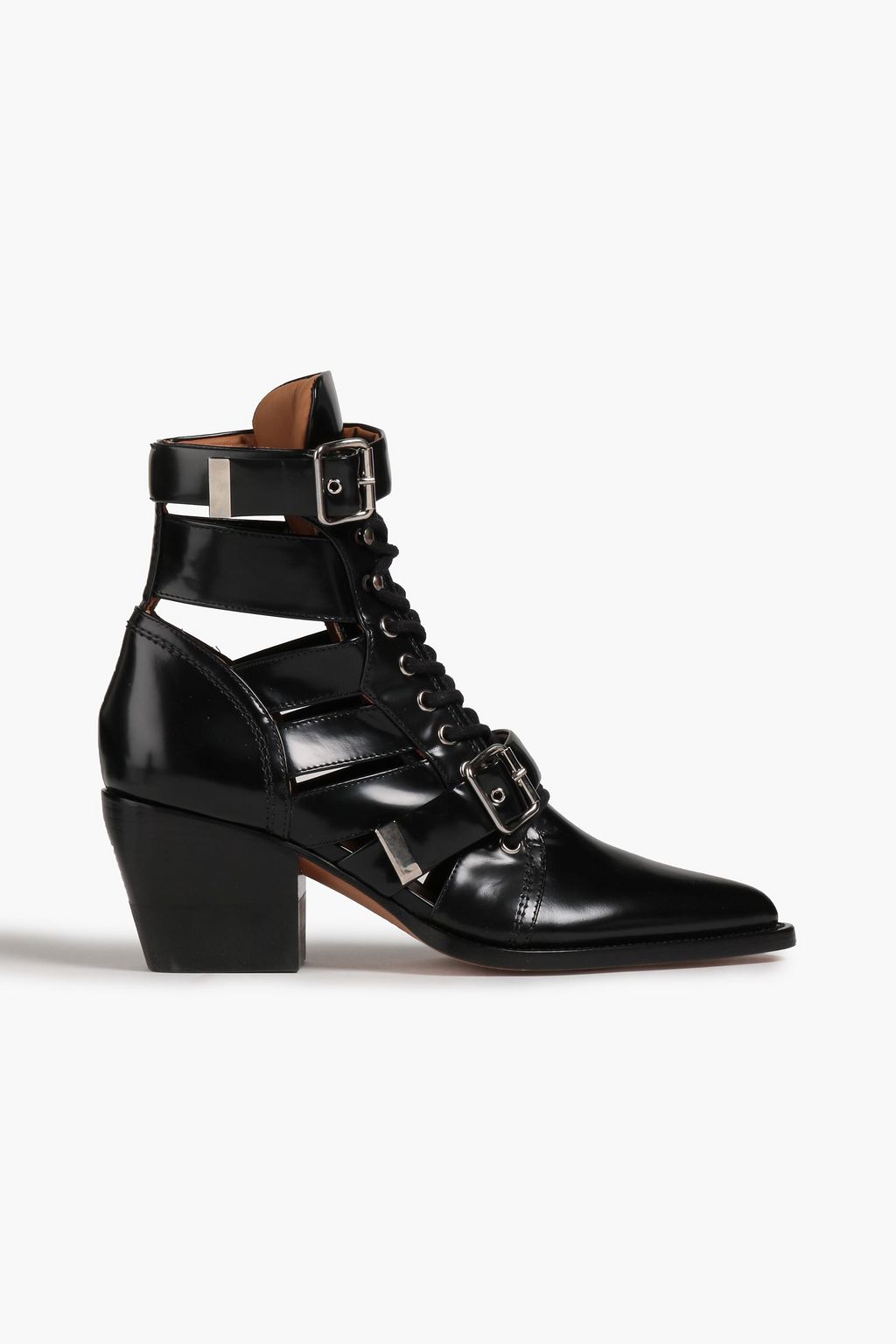 CHLOÉ Rylee cutout leather ankle boots