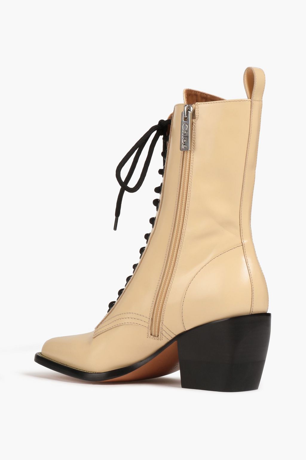 CHLOÉ Leather point-toe ankle boots