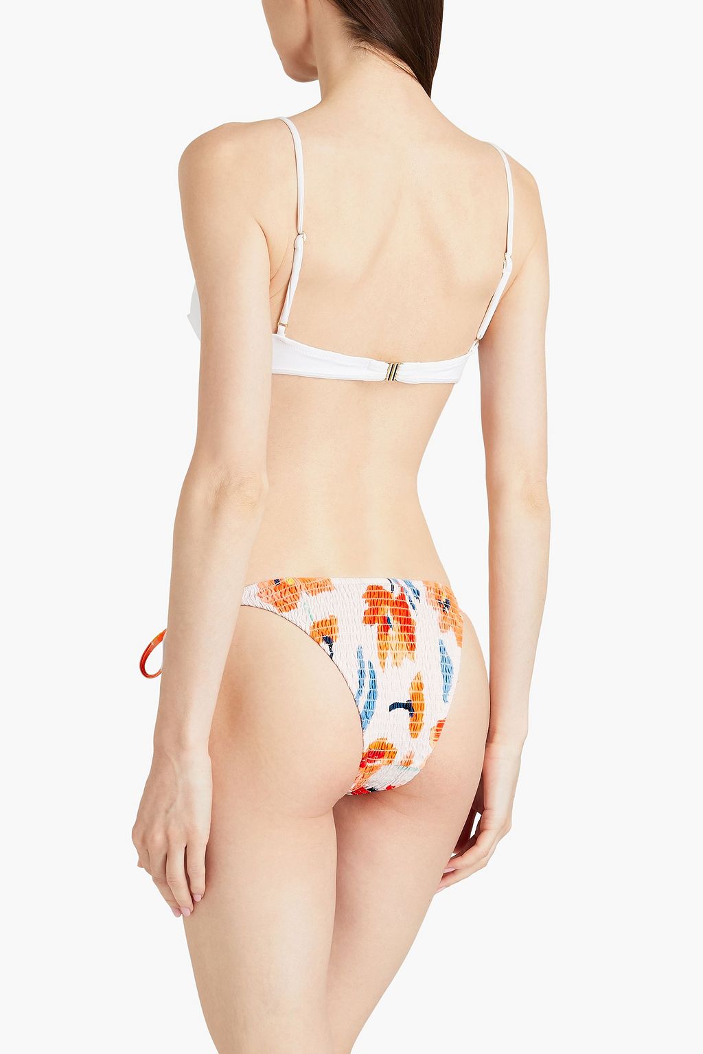 SEAFOLLY سروال بكيني بخصر متوسط الارتفاع بطبعات على شكل زهور مزين بالخرز