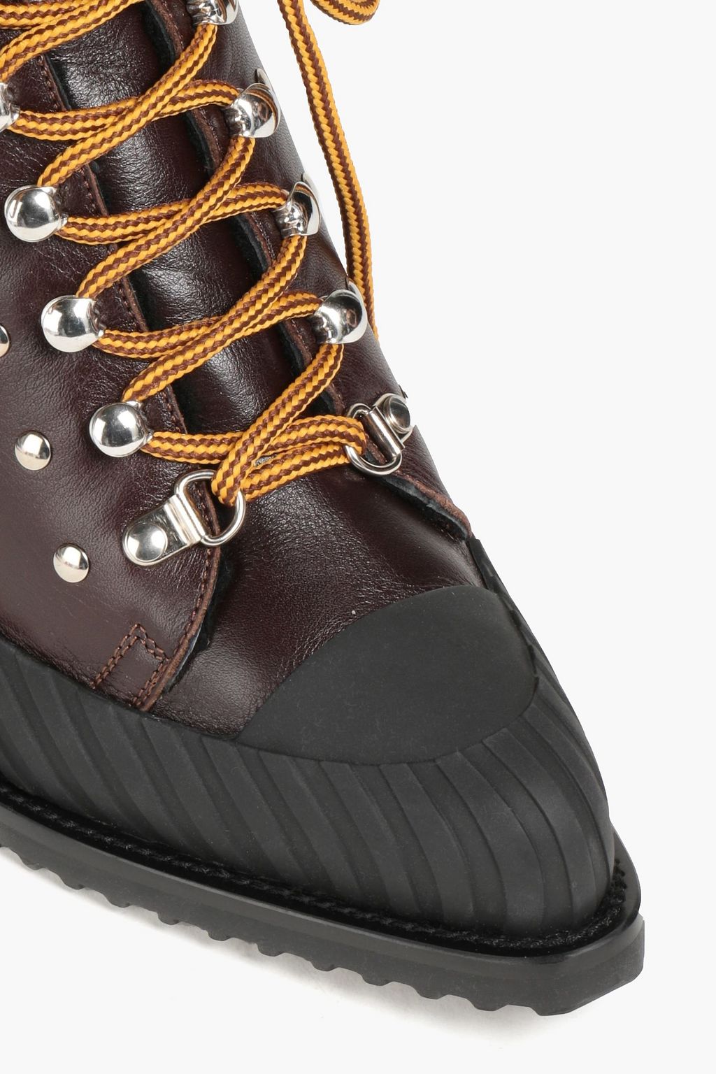 CHLOÉ Shearling-trimmed leather ankle boots