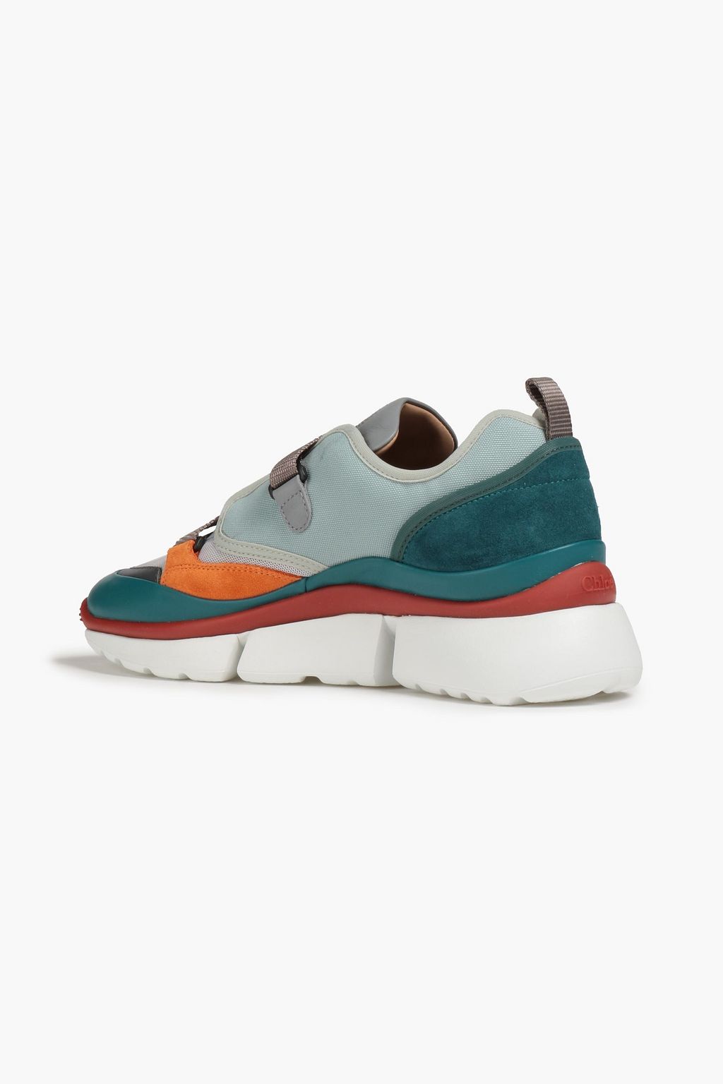 CHLOÉ Leather, suede and mesh sneakers