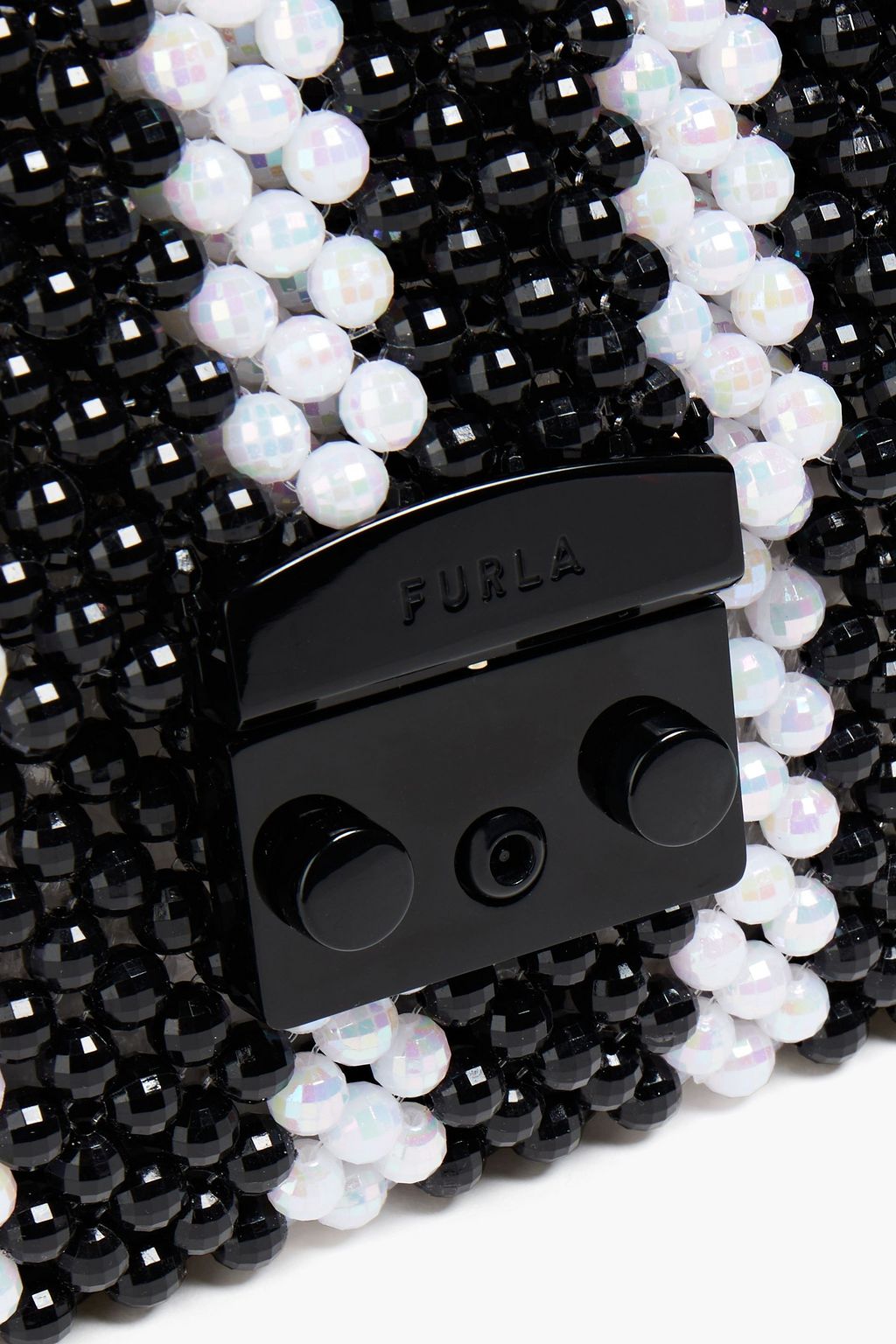 FURLA Striped beaded shoulder bag