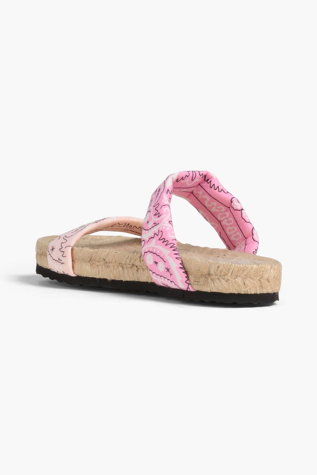 MANEBÍ Paisley-print canvas platform espadrille slides