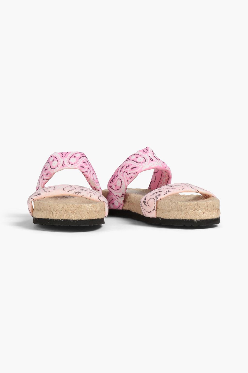 MANEBÍ Paisley-print canvas platform espadrille slides