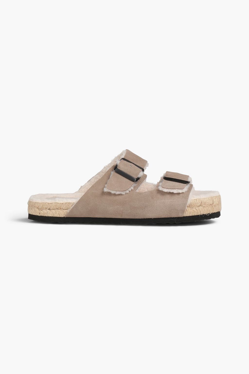 platform espadrille sliders