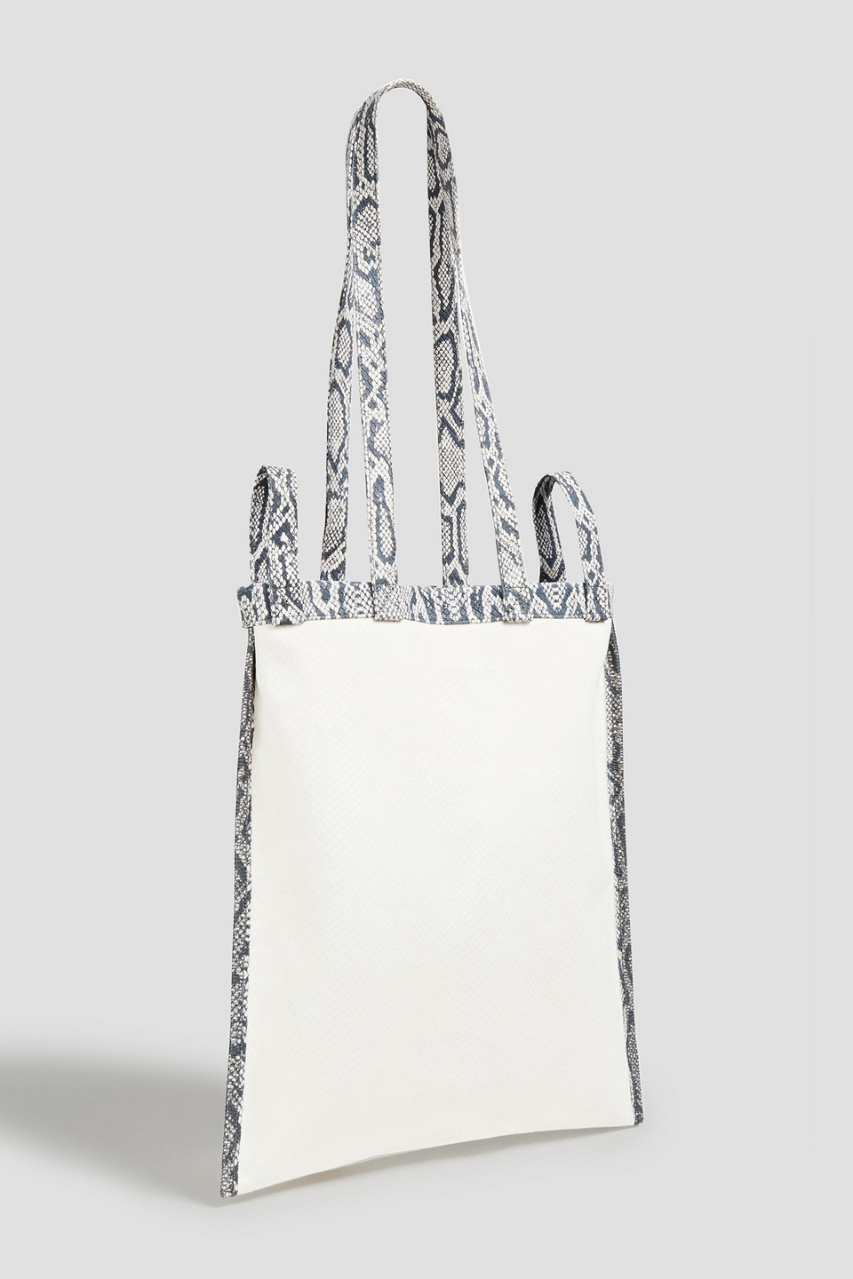 Mm6 Maison Margiela Embossed Suede Tote In White