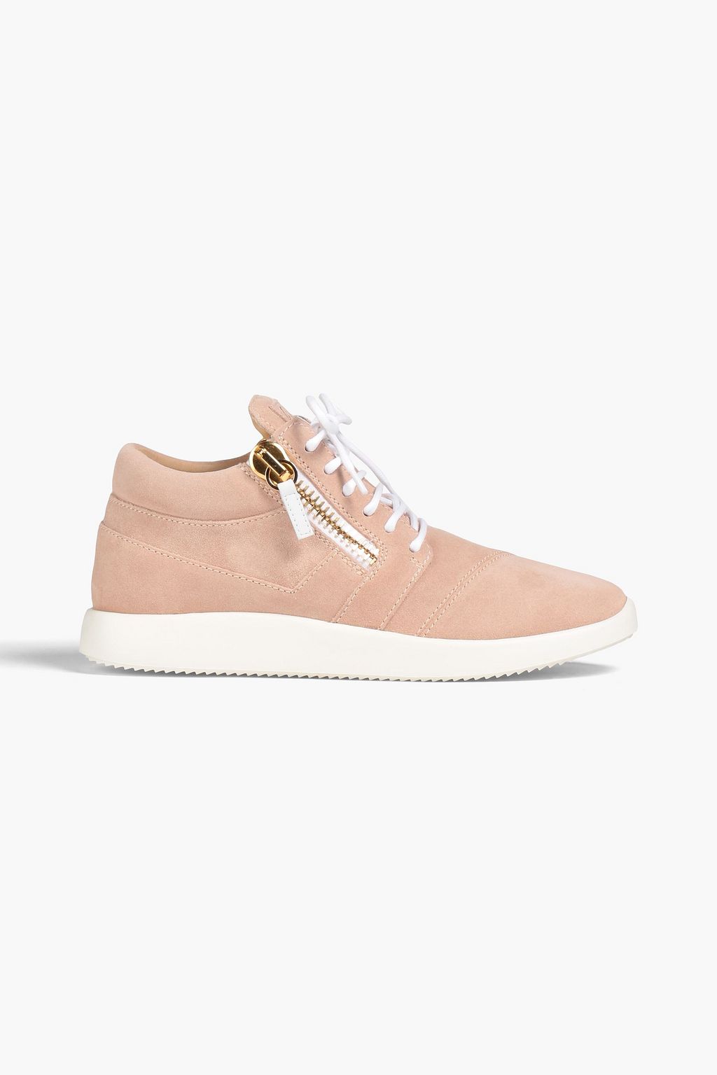 GIUSEPPE ZANOTTI Donna zip-detailed suede sneakers | Sale up to | THE OUTNET