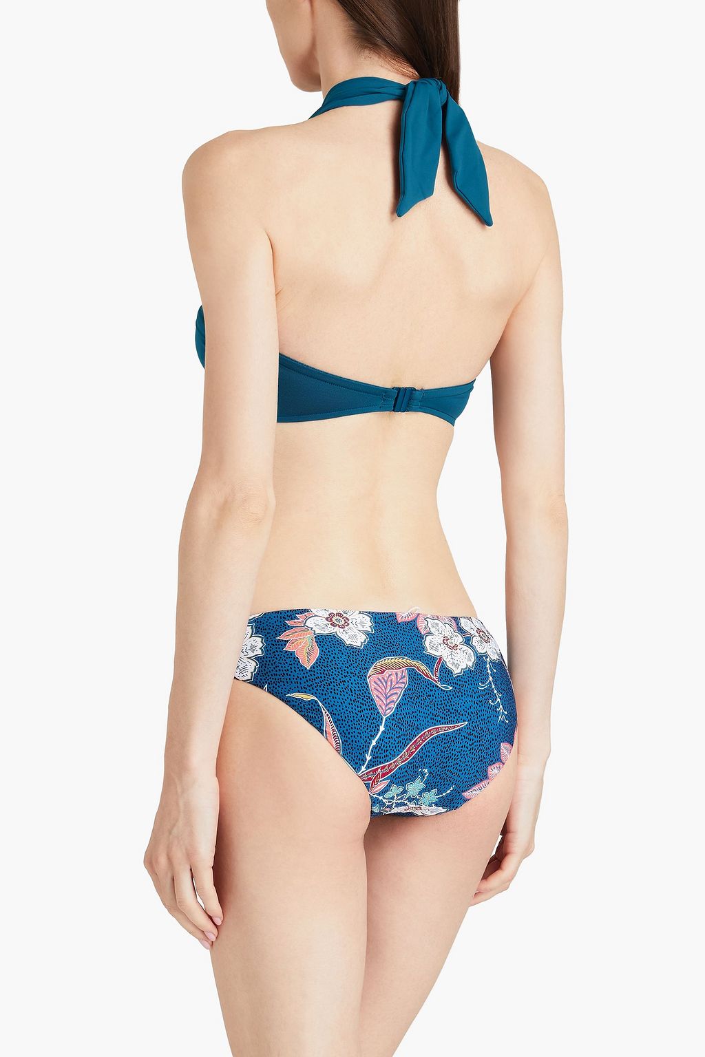 SEAFOLLY Ruched halterneck bikini top