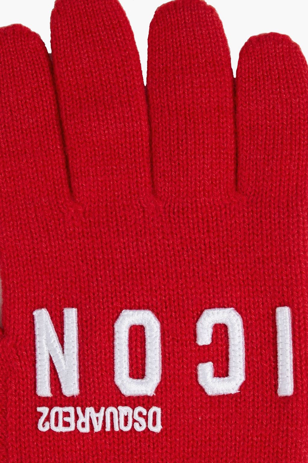 DSQUARED2 Icon appliquéd wool gloves