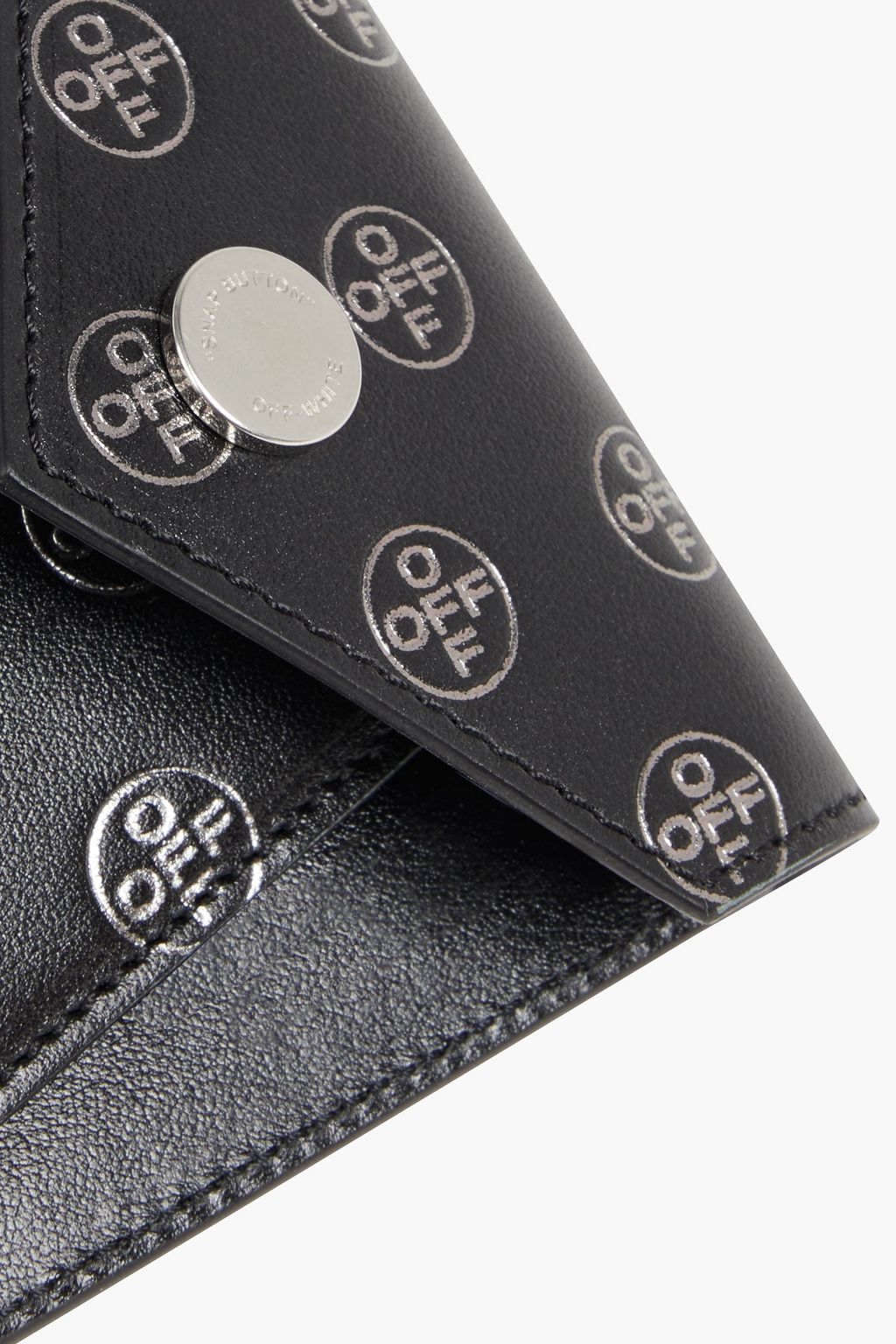 OFF-WHITE™ Off Cross metallic printed leather wallet