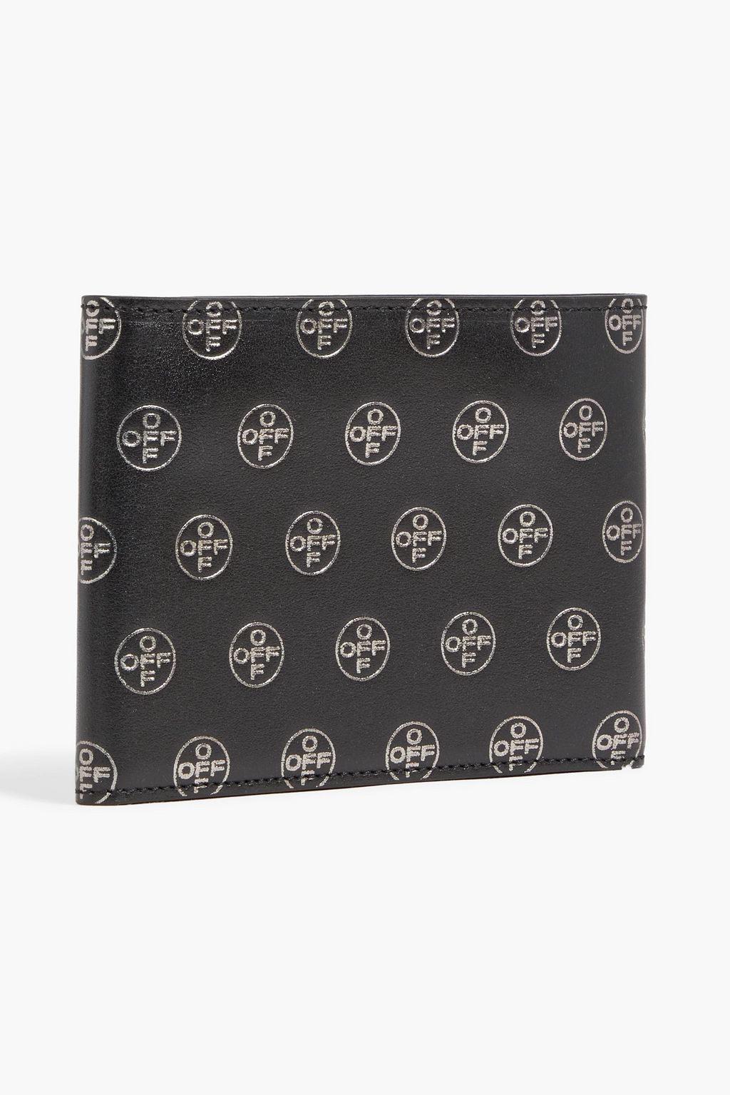 OFF-WHITE™ Off Cross metallic printed leather wallet