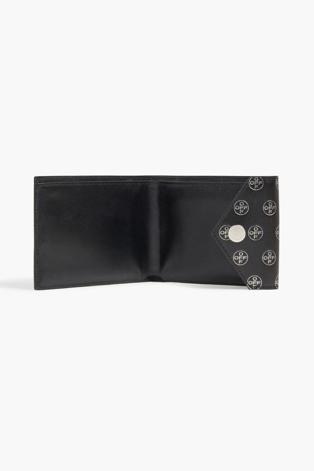 OFF-WHITE™ Off Cross metallic printed leather wallet