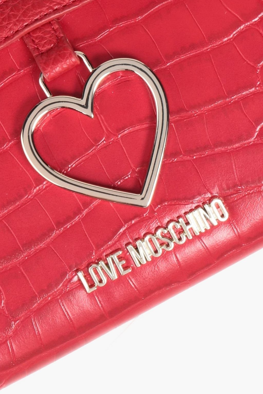LOVE MOSCHINO Faux croc-effect leather wallet