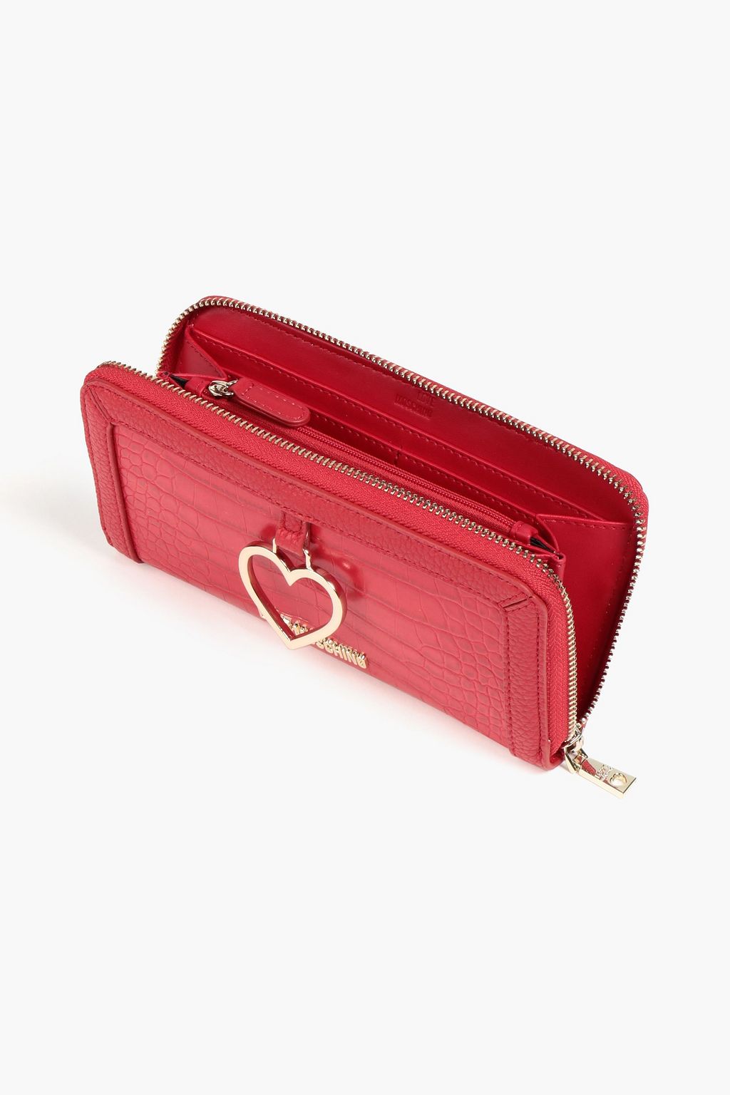 LOVE MOSCHINO Faux croc-effect leather wallet