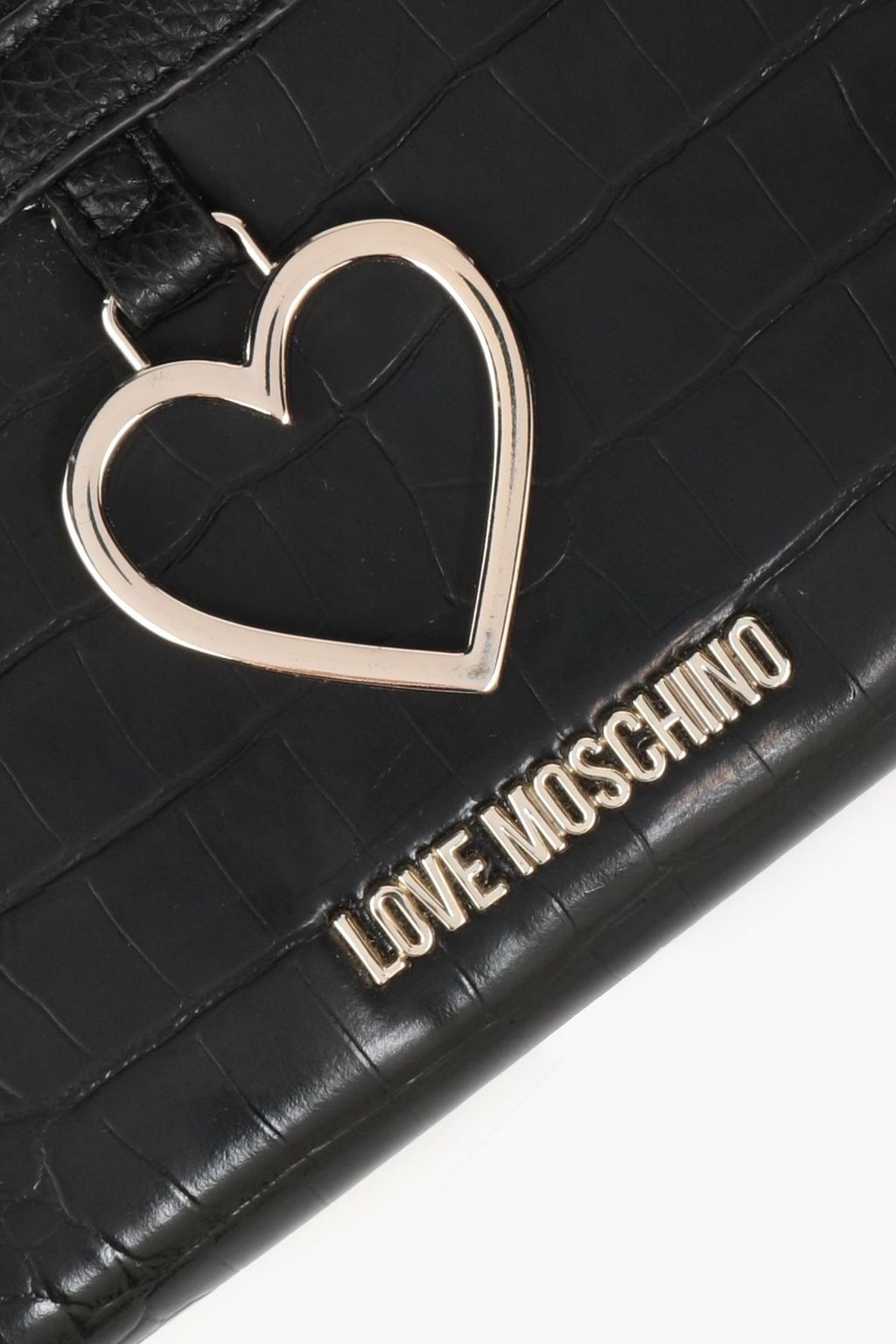 LOVE MOSCHINO Faux croc-effect leather wallet