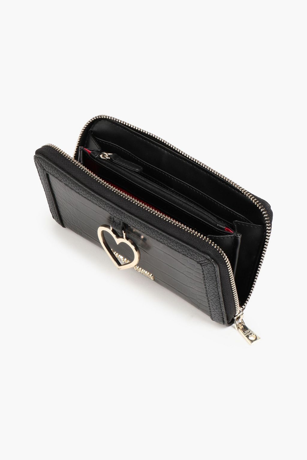 LOVE MOSCHINO Faux croc-effect leather wallet