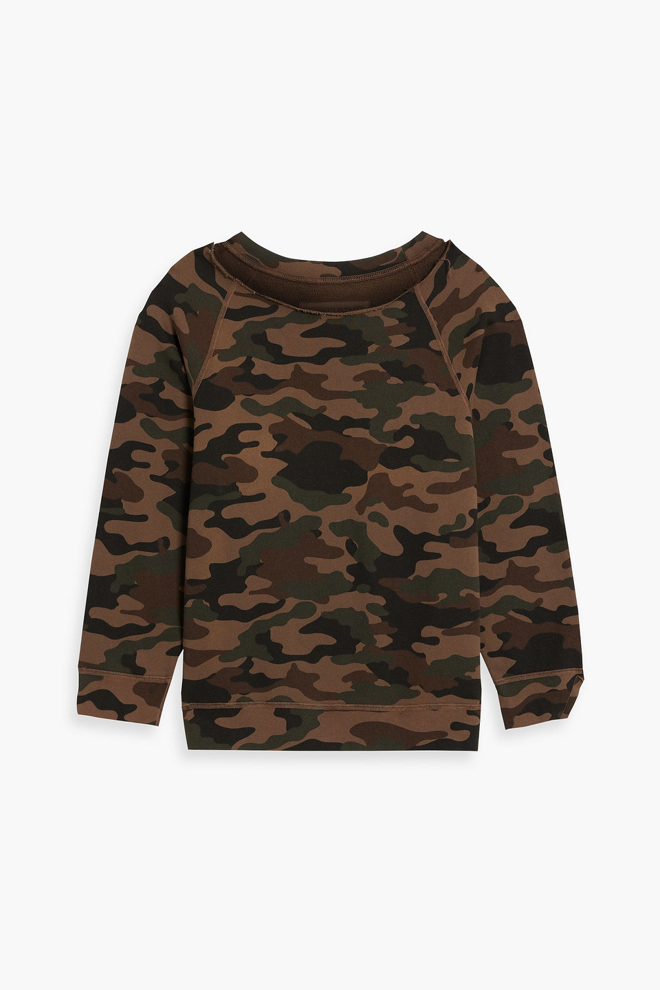 Nili Lotan Luka Camouflage French Cotton-terry Sweatshirt In Brown