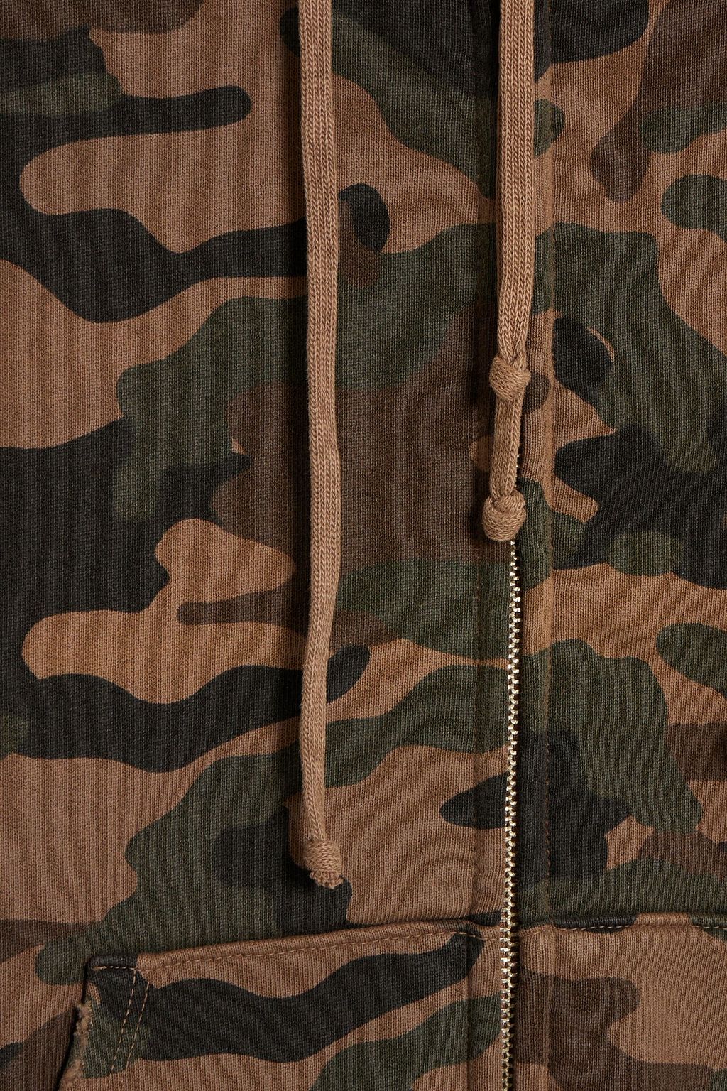 NILI LOTAN Callie camouflage French cotton-terry zip-up hoodie